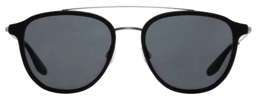 Alexander Daas - Barton Perreira Courtier Sunglasses - Matte Black &amp; Pewter - Front View