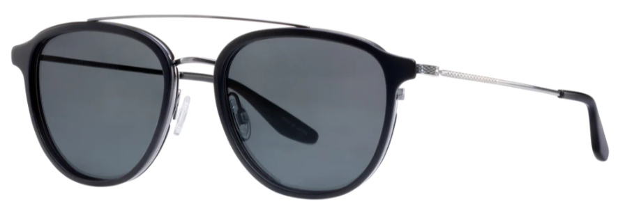 Alexander Daas - Barton Perreira Courtier Sunglasses - Matte Black &amp; Pewter - Side View