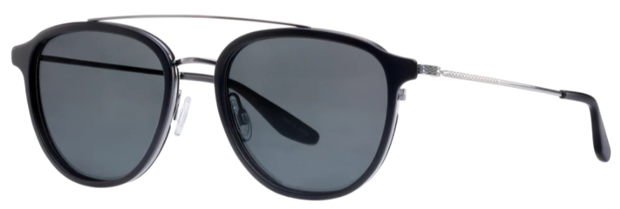 Alexander Daas - Barton Perreira Courtier Sunglasses - Matte Black & Pewter - Side View