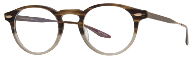 Alexander Daas - Barton Perreira Donnely Eyeglasses - Matte Hickory Gradient & Antique Gold - Side View
