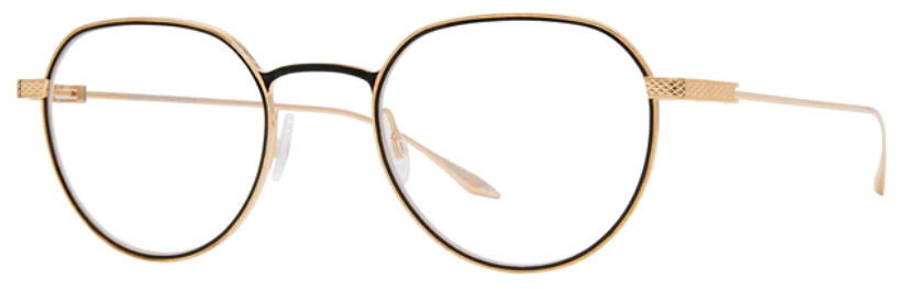 Alexander Daas - Barton Perreira Ebbets Eyeglasses - Gold &amp; Black Satin - Side View