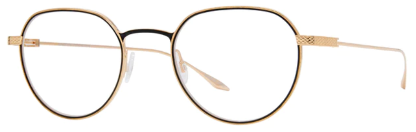 Alexander Daas - Barton Perreira Ebbets Eyeglasses - Gold & Black Satin - Side View