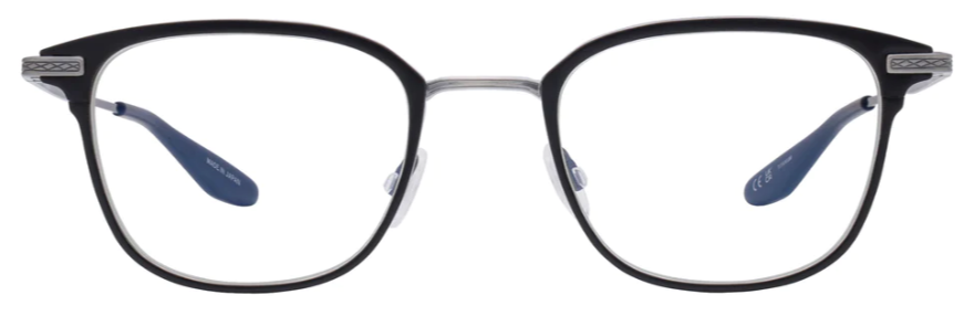 Alexander-Daas-Barton-Perreira-Elvgren-Eyeglasses-Satin-Black-Silver-Front-View
