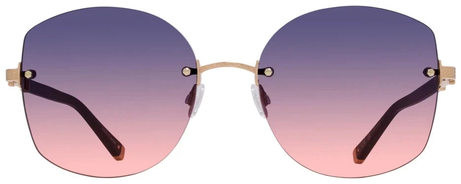 Alexander Daas - Barton Perreira Gloria Sunglasses - Black Gold - Dusk Sunset Gradient - Front View