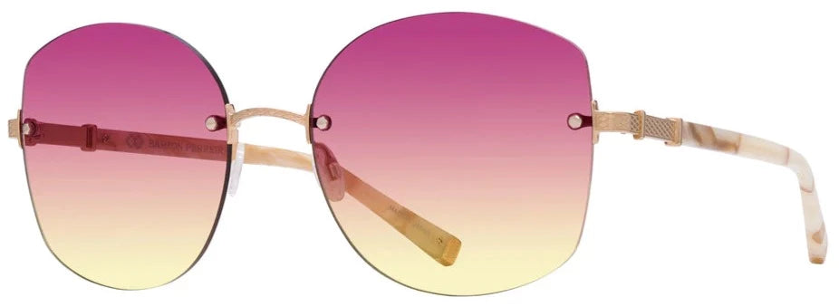 Alexander Daas - Barton Perreira Gloria Sunglasses - Tusk Gold - Sun Kissed Gradient - Angle