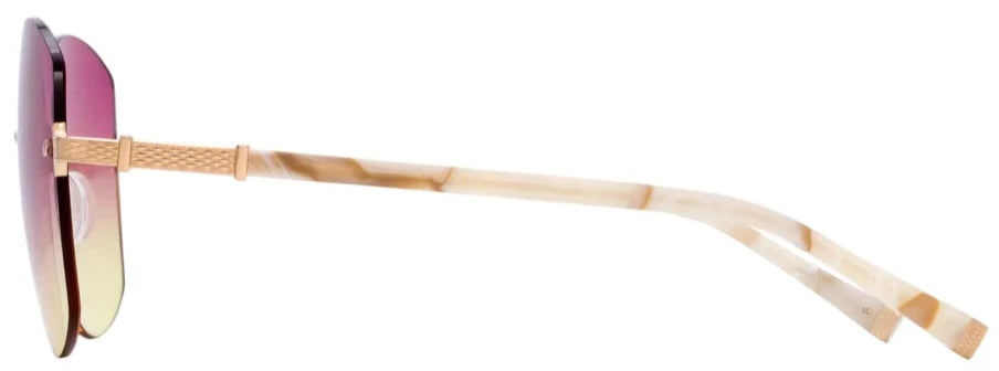 Alexander Daas - Barton Perreira Gloria Sunglasses - Tusk Gold - Sun Kissed Gradient - Side View