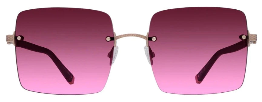 Alexander Daas - Barton Perreira Roxanne Sunglasses - Oxblood &amp; Rose Gold - Front View