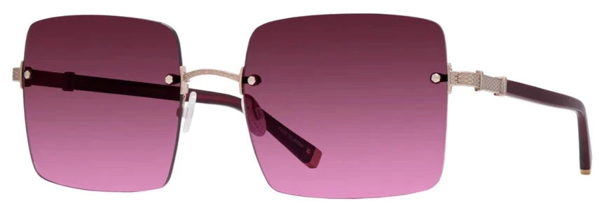 Alexander Daas - Barton Perreira Roxanne Sunglasses - Oxblood & Rose Gold - Side View