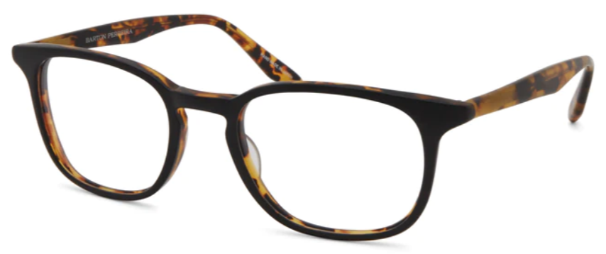 Alexander Daas - Barton Perreira Woody Eyeglasses - Matte Black &amp; Amber Tortoise - Side View