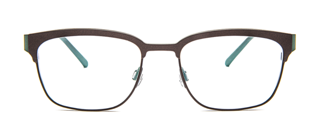 Alexander Daas - Bevel Jakob Eyeglasses - Brownish Black-Forest Green - Front View