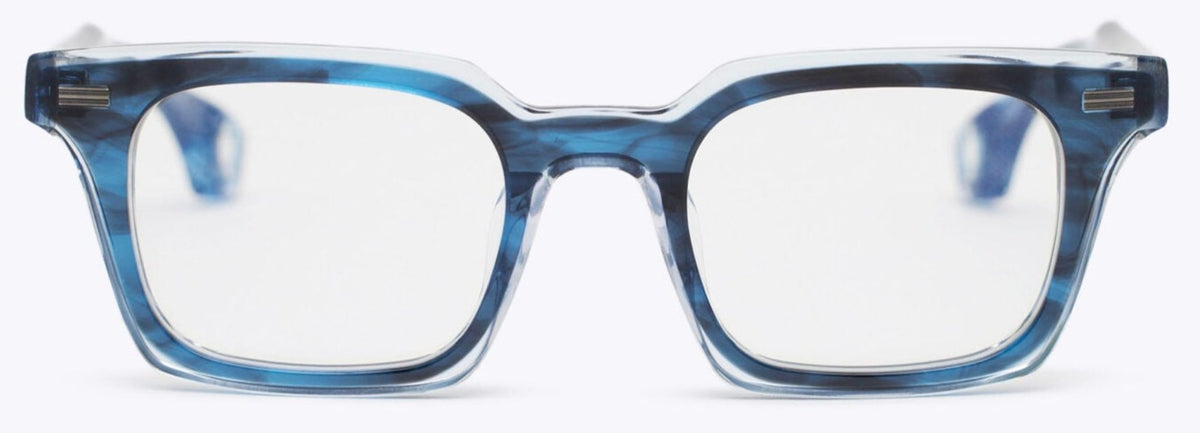 Alexander Daas - Blake Kuwahara Wurster Eyeglasses - Blue Horn - Front View