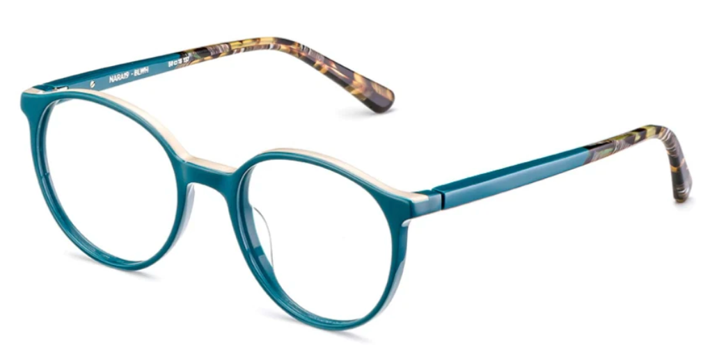 Alexander Daas - Etnia Barcelona Nara 19 Eyeglasses - Blue & White - Side View