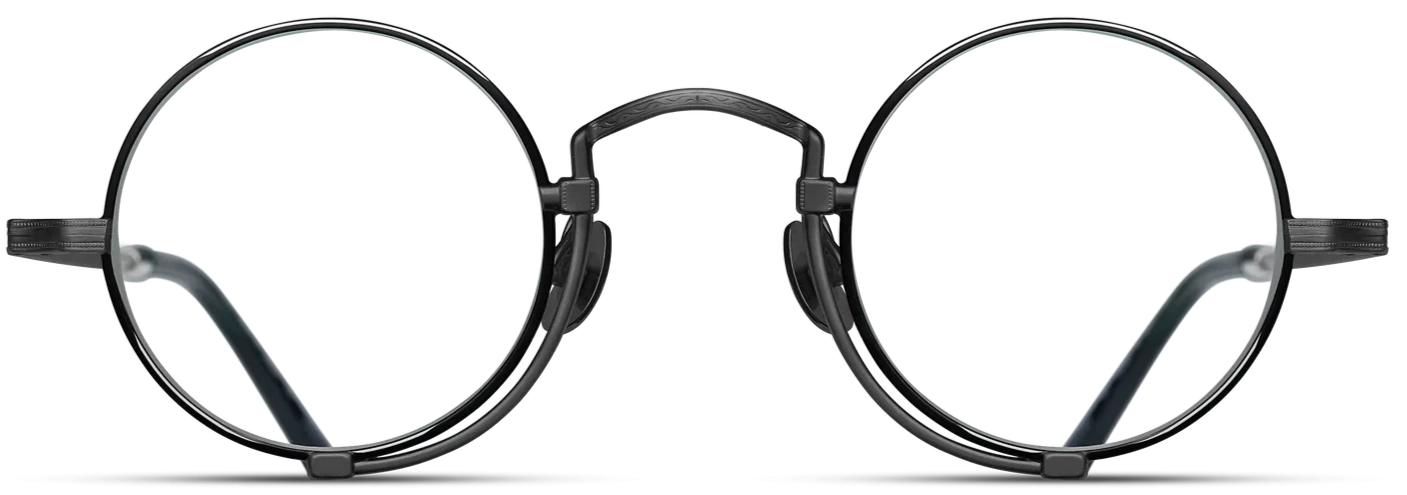 Alexander Daas - Matsuda 10103H Eyeglasses - Brushed Black - Front View