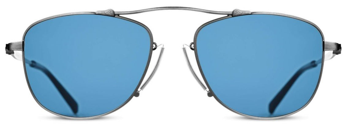 Alexander Daas - Matsuda M3051 Sunglasses - Antique Silver &amp; Blue Grey - Front View