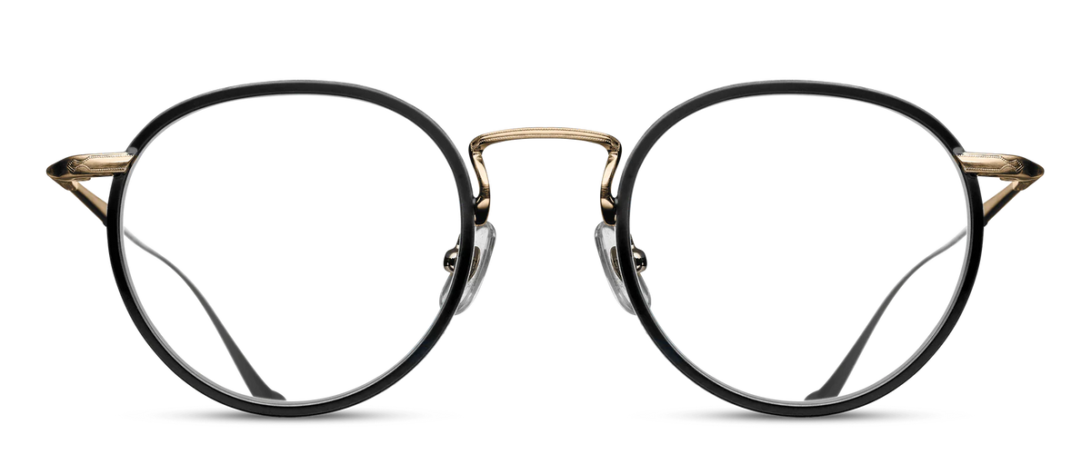 Alexander Daas - Matsuda M3058 Eyeglasses - Brushed Gold &amp; Matte Black - Front View