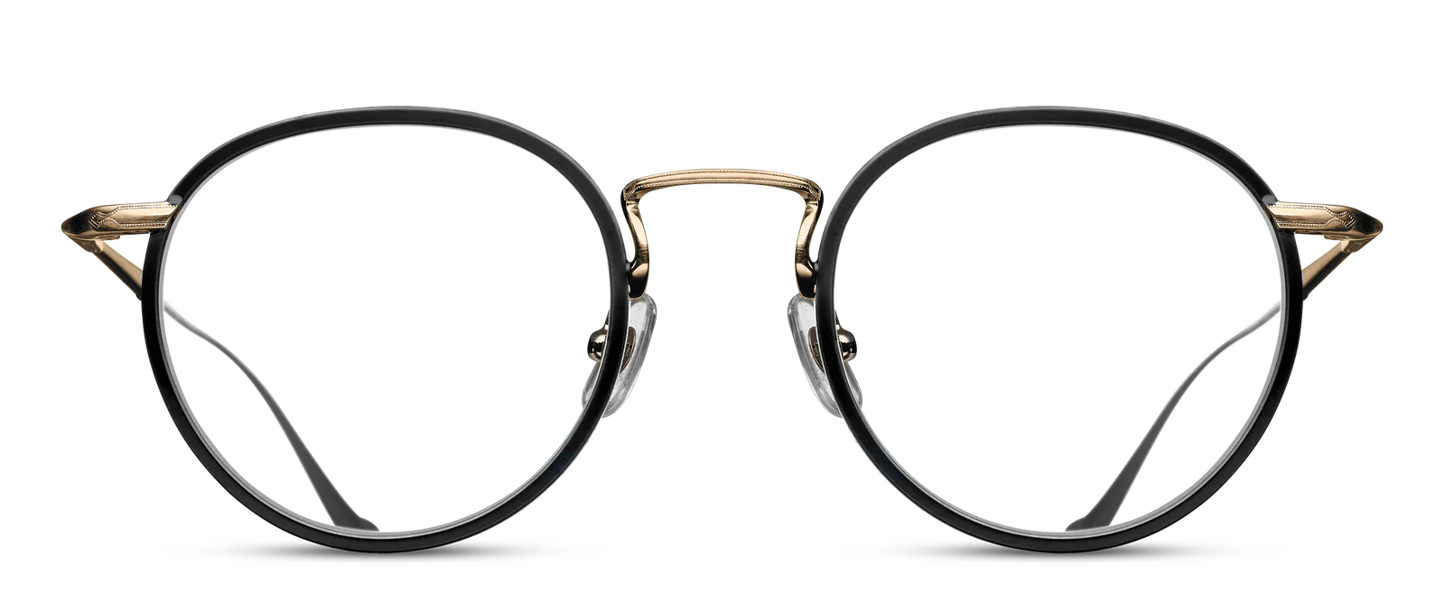 Alexander Daas - Matsuda M3058 Eyeglasses - Brushed Gold & Matte Black - Front View
