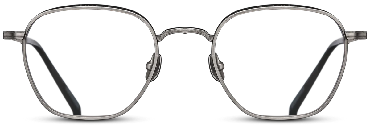 Alexander Daas - Matsuda M3101 Eyeglasses - Antique Silver &amp; Navy - Front View