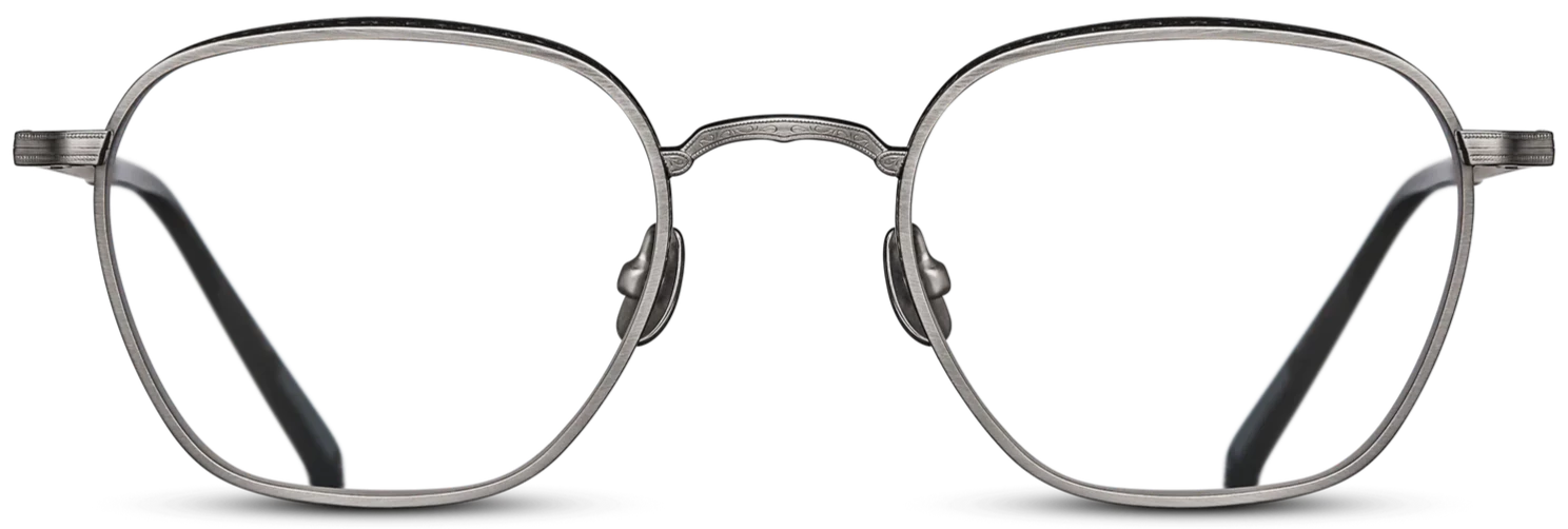 Alexander Daas - Matsuda M3101 Eyeglasses - Antique Silver & Navy - Front View