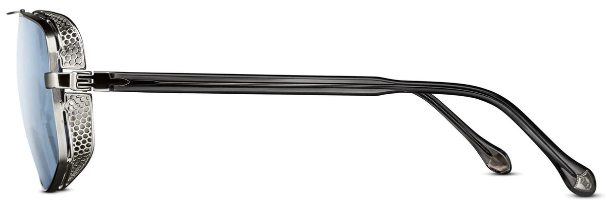 Alexander Daas - Matsuda M3111 Sunglasses - Palladium White &amp; Cobalt Blue - Side View