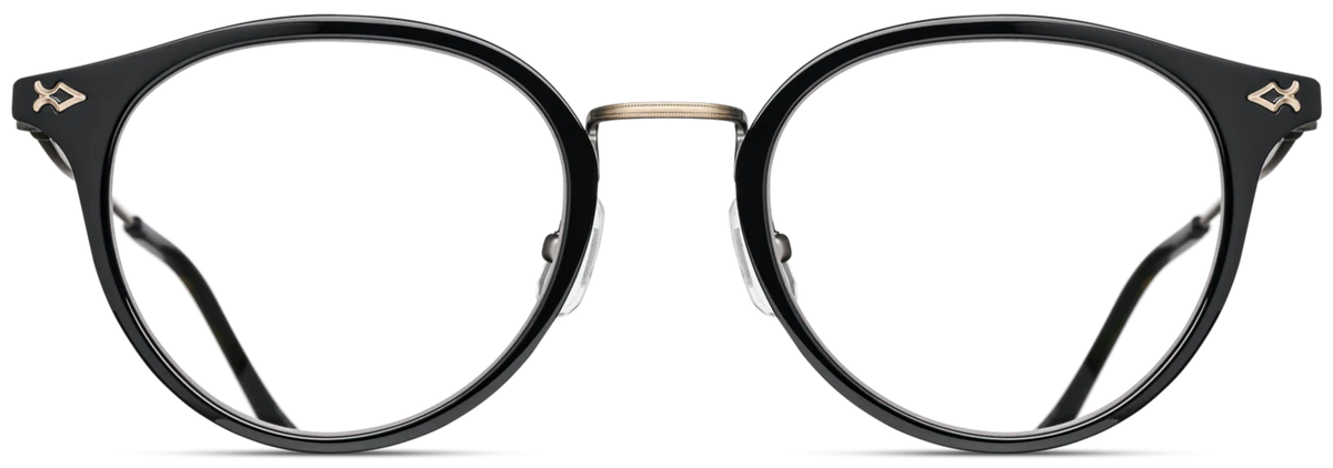 Alexander Daas - Matsuda M3114 Eyeglasses - Antique Gold &amp; Brown - Front View