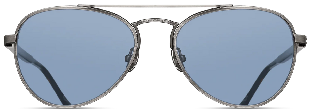 Alexander Daas - Matsuda M3116 Sunglasses - Antique Silver &amp; Navy - Front View