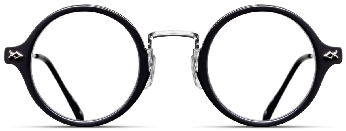 Alexander Daas - Matsuda M3127 Eyeglasses - Brushed Silver &amp; Matte Black - Side View