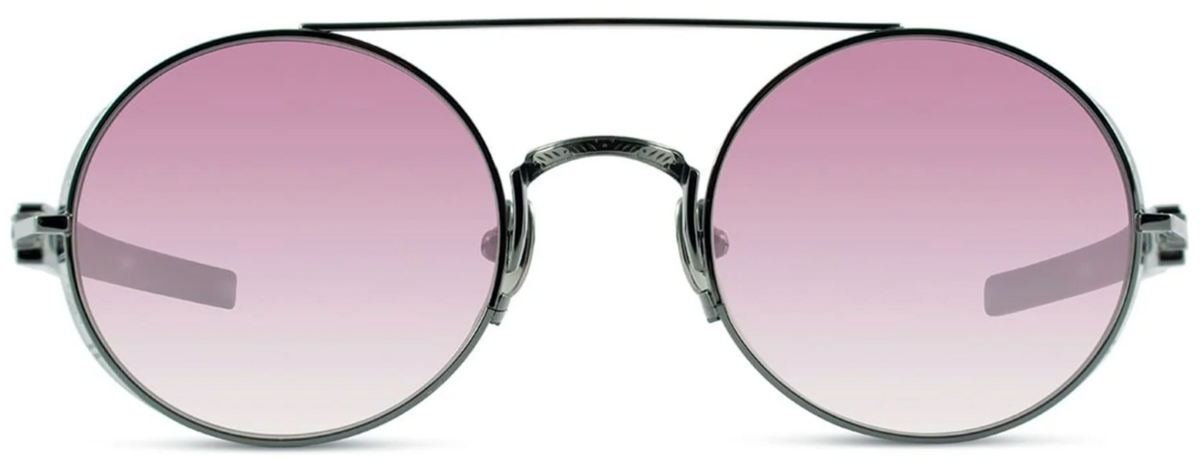 Alexander Daas - Matsuda M3128 Sunglasses - Ruthenium &amp; Matte Black - Purple Gradient - Front View