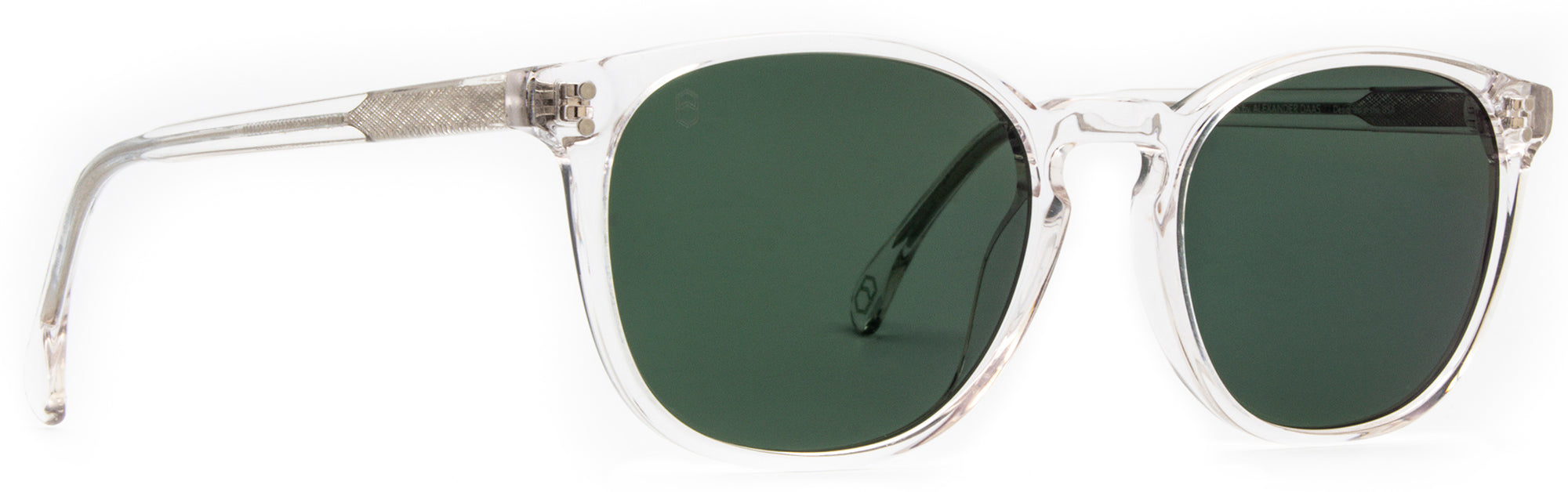 Alexander Daas - Milan Sunglasses 51 C5 Crystal with G15 Polarized Lenses - Side View
