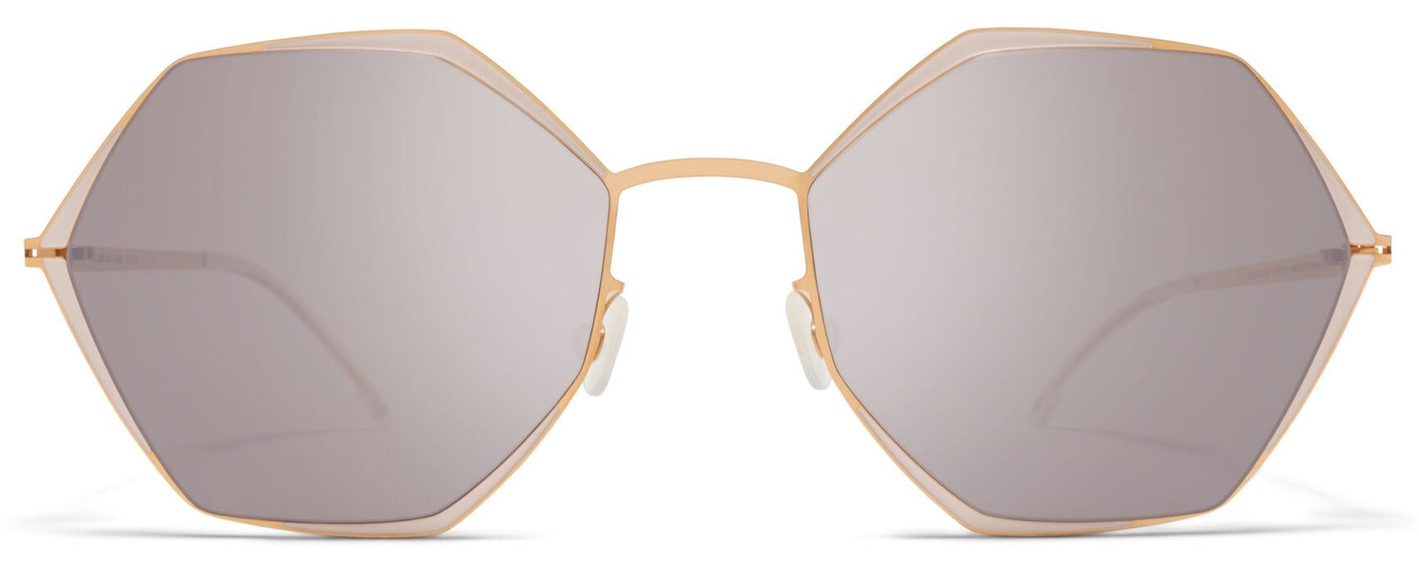 Alexander Daas - Mykita Alessia Sunglasses - Champagne Gold & Aurore - Front View
