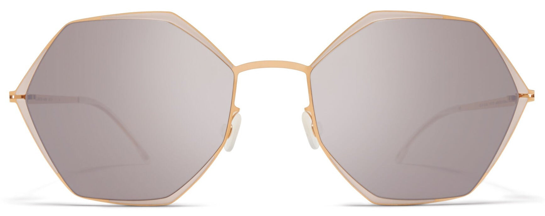 Alexander Daas - Mykita Alessia Sunglasses - Champagne Gold & Aurore - Front View