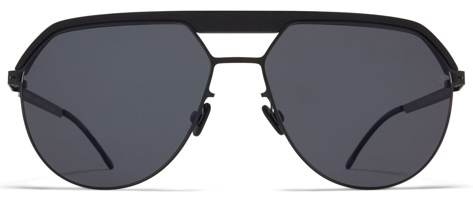 Alexander Daas - Mykita Bradley Sunglasses - Pitch Black Polarized Leica Black - Front View