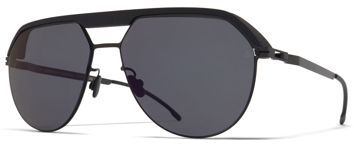 Alexander Daas - Mykita Bradley Sunglasses - Pitch Black Polarized Leica Black - Side View