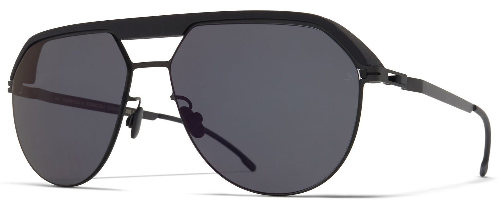 Alexander Daas - Mykita Bradley Sunglasses - Pitch Black Polarized Leica Black - Side View