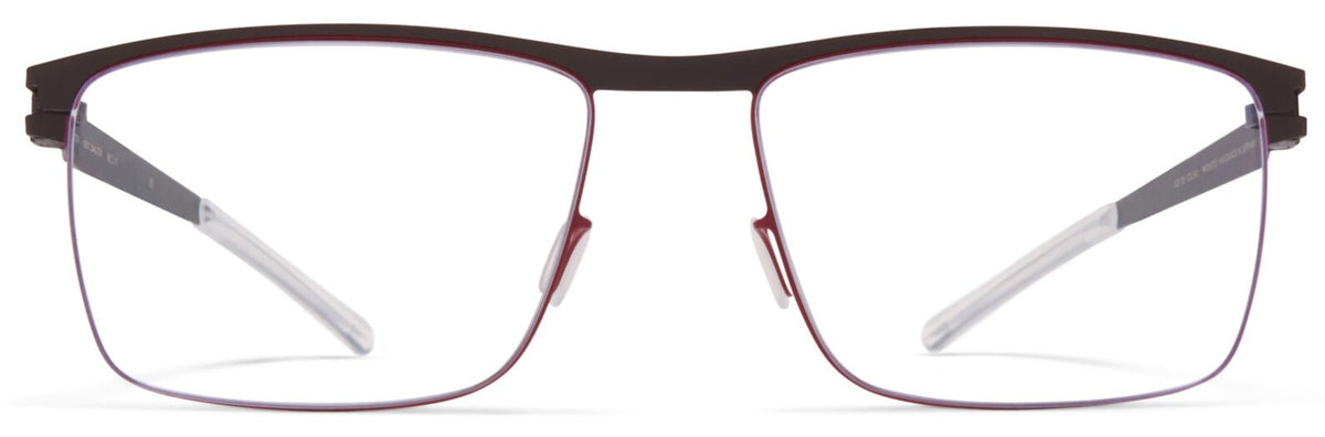 Alexander Daas - Mykita Dalton Eyeglasses - Ebony Brown &amp; Cranberry - Front View