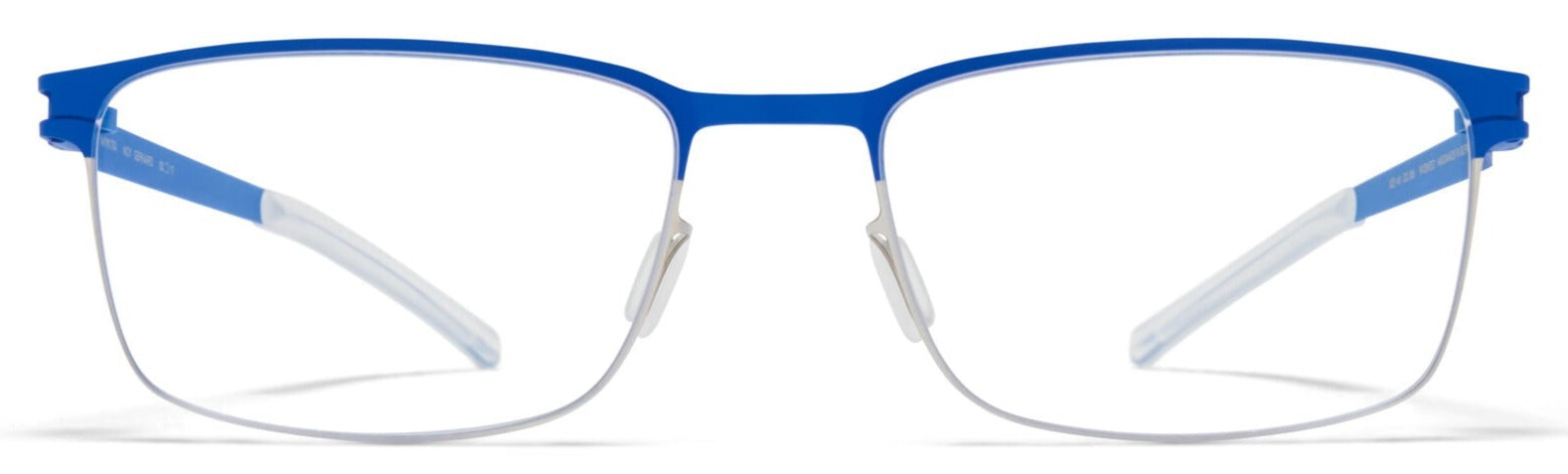 Alexander Daas - Mykita Gerhard Eyeglasses - Shiny Silver & Yale Blue - Front View