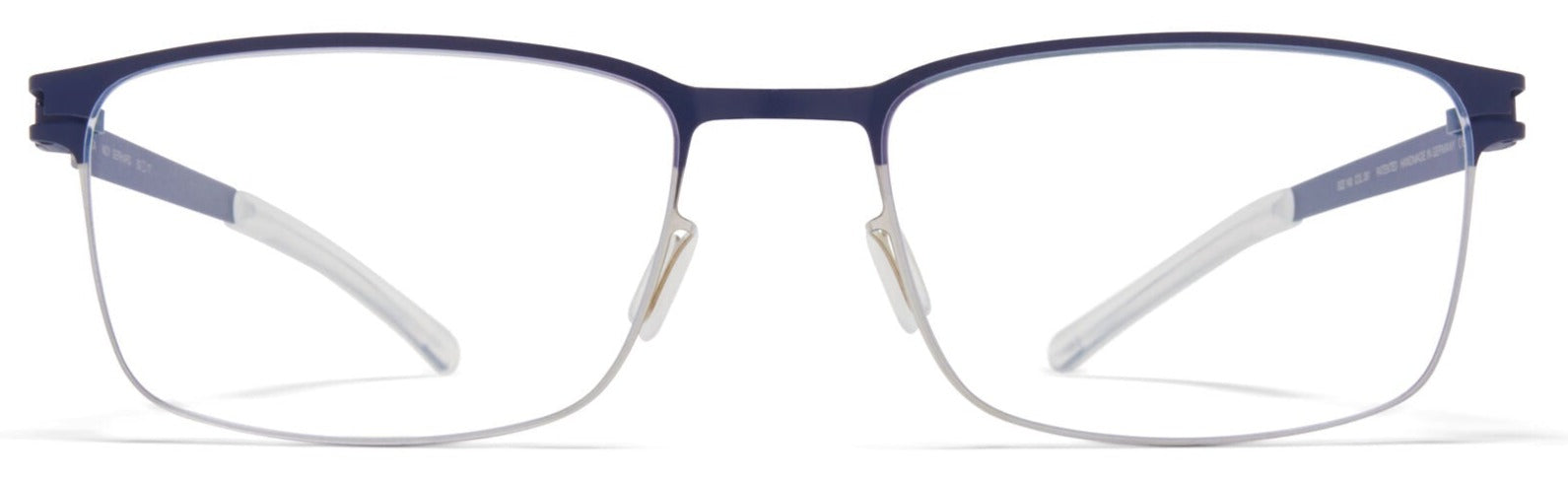 Alexander Daas - Mykita Gerhard Eyeglasses - Silver & Navy - Front View