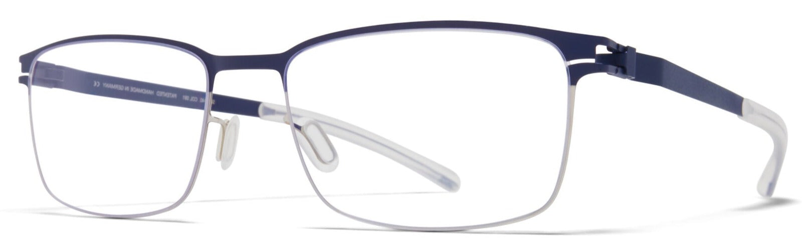 Alexander Daas - Mykita Gerhard Eyeglasses - Silver & Navy - Side View