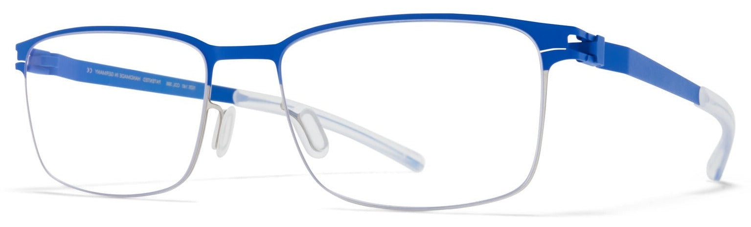 Alexander Daas - Mykita Gerhard Eyeglasses - Silver & Yale Blue - Side View