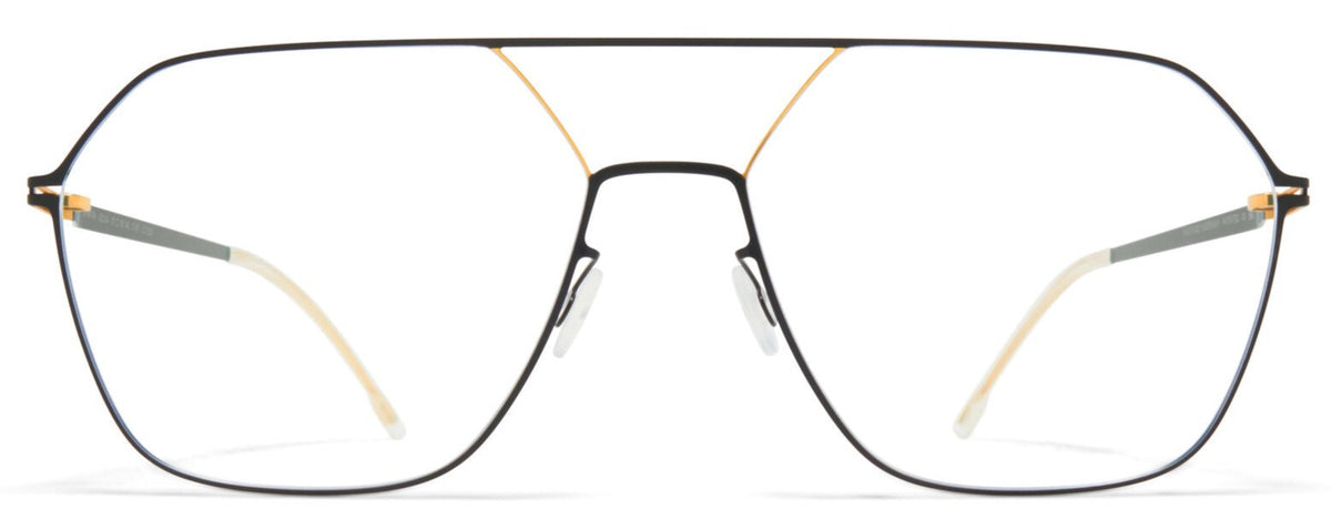 Alexander Daas - Mykita Jelva Eyeglasses - Gold &amp; Jet Black - Front View