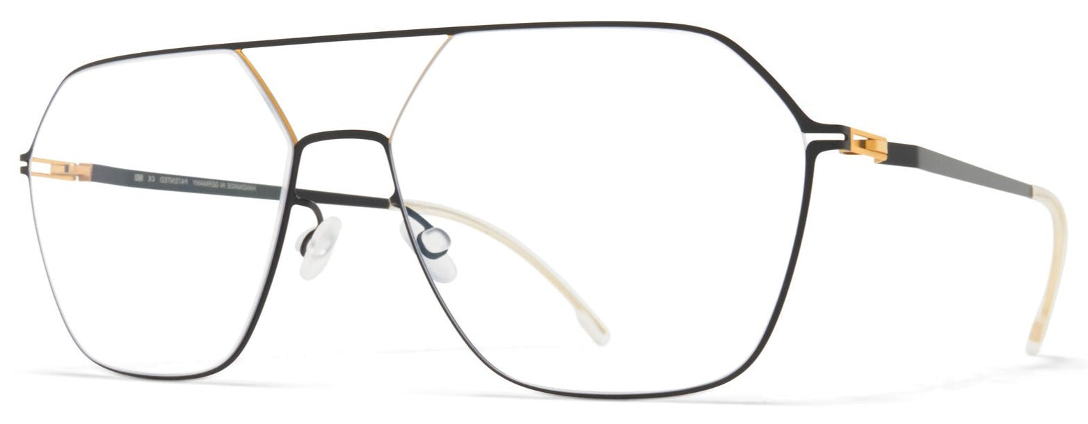 Alexander Daas - Mykita Jelva Eyeglasses - Gold & Jet Black - Side View