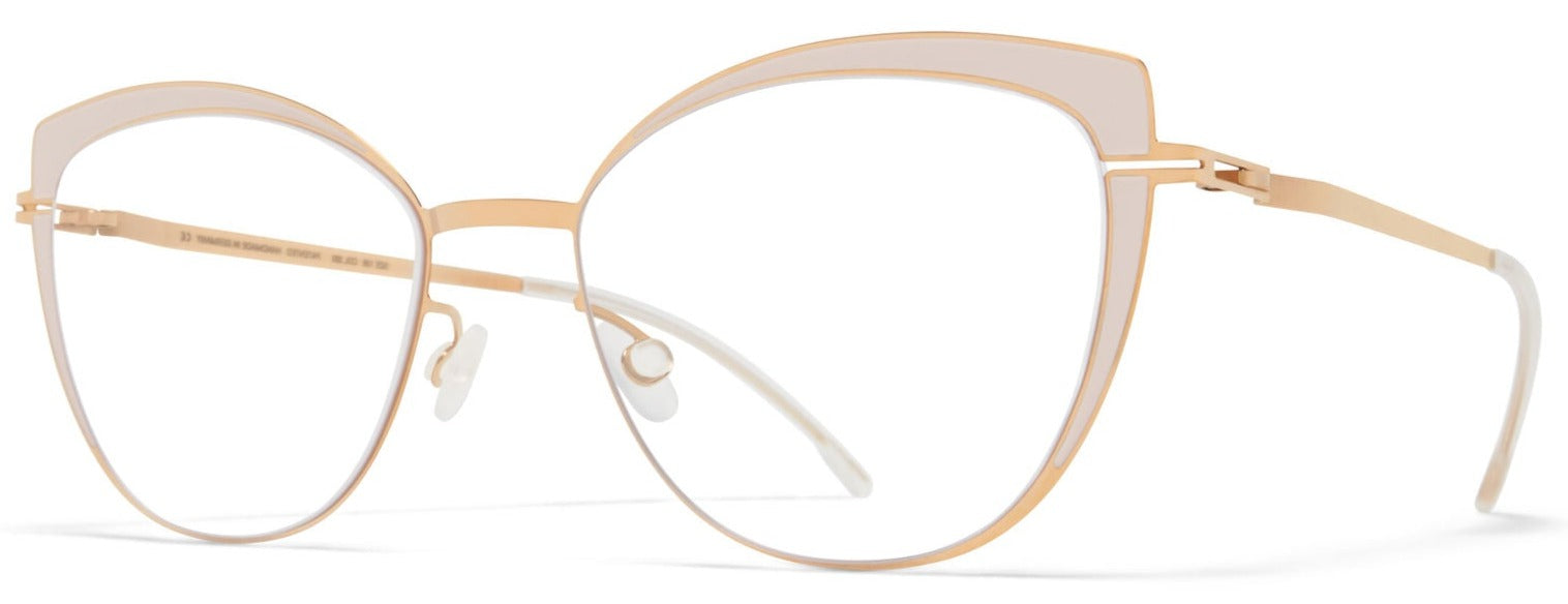 Alexander Daas - Mykita Kelsey Eyeglasses - Champagne Gold & Aurore - Side View