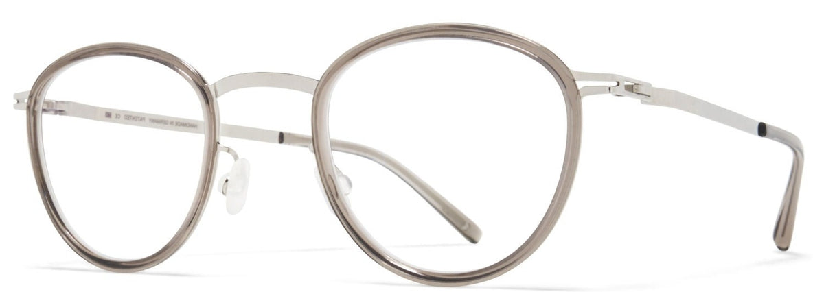 Alexander Daas - Mykita Kirima Eyeglasses - Shiny Silver &amp; Clear Ash - Side View