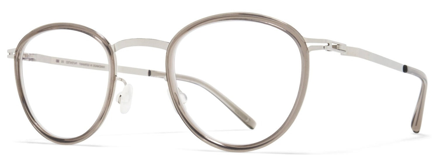 Alexander Daas - Mykita Kirima Eyeglasses - Shiny Silver & Clear Ash - Side View