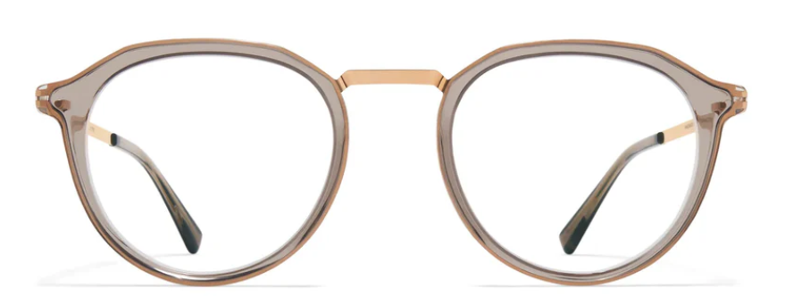 Alexander Daas - Mykita Lite Collection Paulson Eyeglasses - Campagne Gold-Clear Ash - Front View