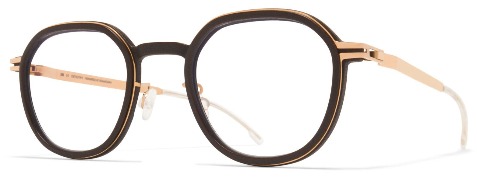 Alexander Daas - Mykita Mylon Birch Eyeglasses - Ebony Brown & Champagne Gold - Side View