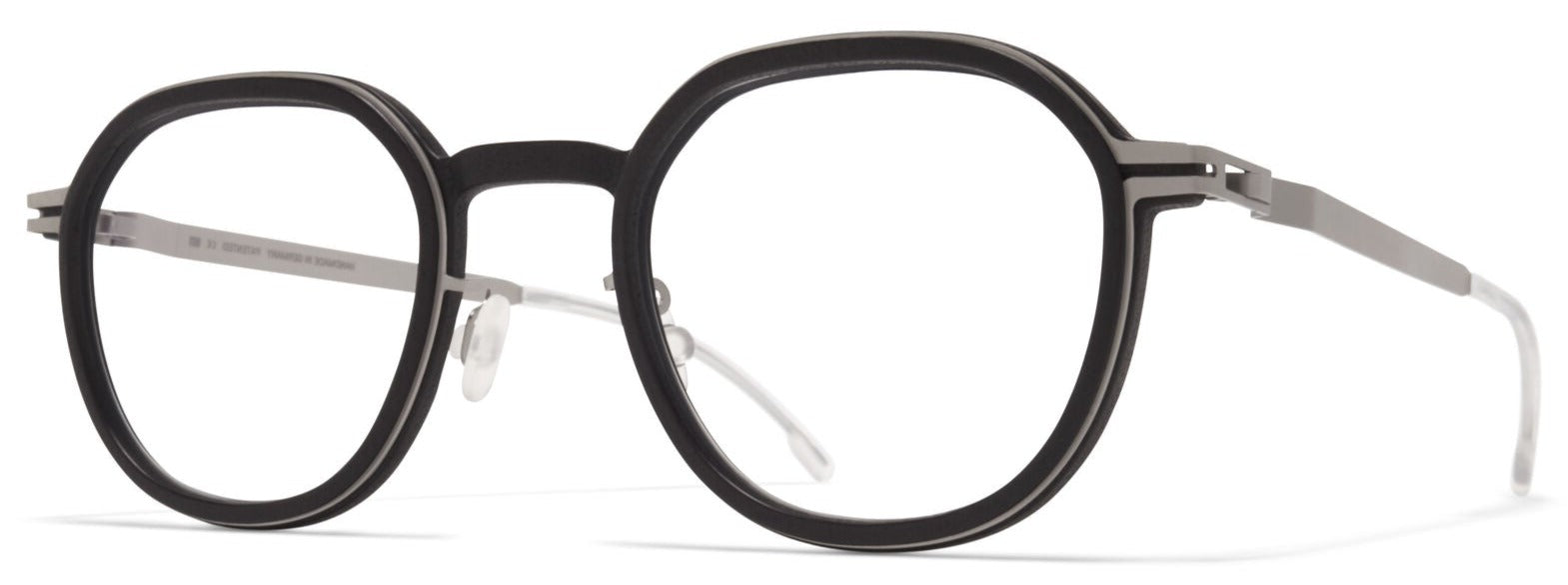 Alexander Daas - Mykita Mylon Birch Eyeglasses - Pitch Black & Matte Silver - Side View