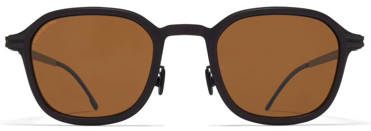 Alexander Daas - Mykita Mylon Fir Sunglasses - Pitch Black &amp; Polarized Amber Brown - Front View