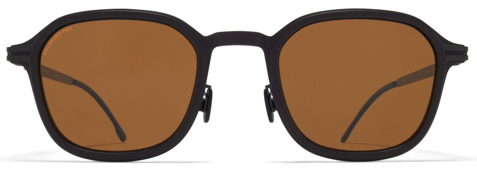 Alexander Daas - Mykita Mylon Fir Sunglasses - Pitch Black & Polarized Amber Brown - Front View