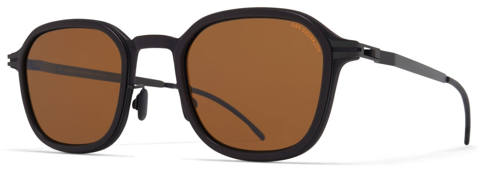 Alexander Daas - Mykita Mylon Fir Sunglasses - Pitch Black & Polarized Amber Brown - Side View