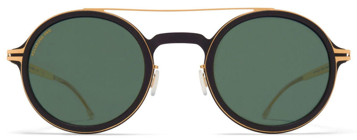 Alexander Daas - Mykita Mylon Hemlock Sunglasses - Pitch Black &amp; Glossy Gold - Front View